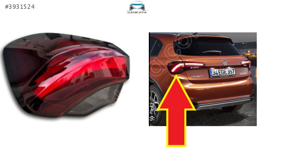 FİAT EGEA CROSS 2020+ DIŞ SOL(ŞÖFÖR TARAF) LEDLİ ORJINAL STOP