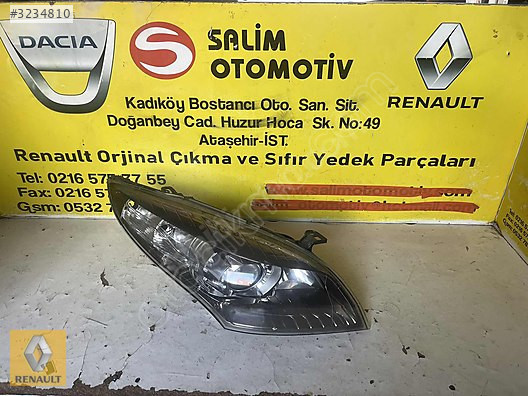 RENAULT MEGAN 3 ÇIKMA ORJİNAL ZENON SAĞ FAR VE DİĞER PARÇALARI