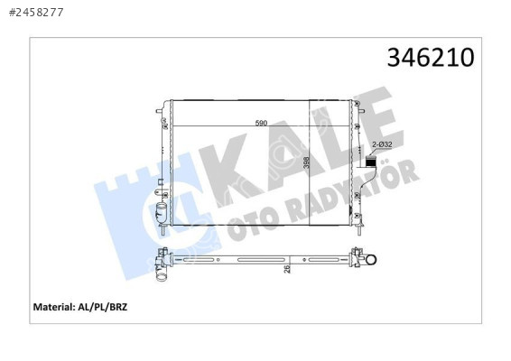 214100598R  SU RADYATÖRÜ LOGAN SANDERO DUSTER 1.5 1.6 / 16 V