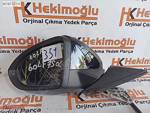 VW GOLF 7 ORJİNAL KAPI AYNASI MANUEL KATLANIR SOL ELEKTRİKLİ SİY