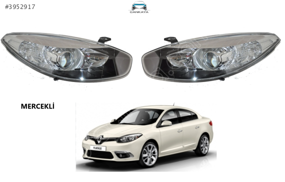 FLUENCE 2013+ MERCEKLİ SİYAH ÇERÇEVELİ SAĞ/SOL FAR SIFIR ADET FYT
