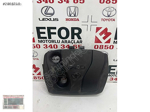TOYOTA COROLLA MOTOR ÜST PLASTİĞİ ÇIKMA ORJİNAL YEDEK PARÇA