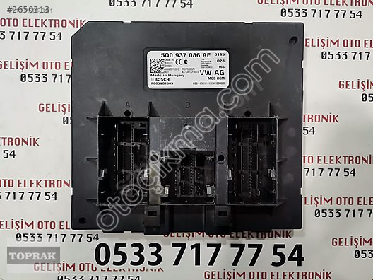 5Q0937086AE F005V01665 VW GOLF BCM KONTROL ÜNİTESİ