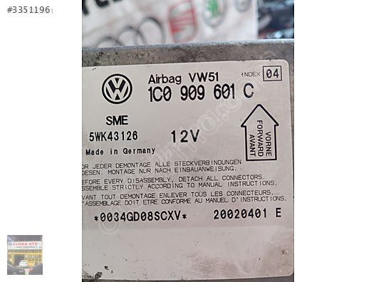 1C0909601C SKODA FABİA AİRBAG BEYNİ