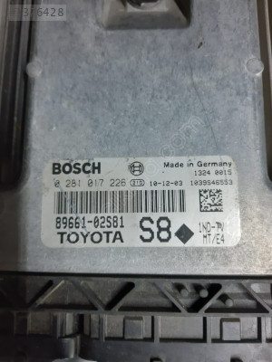 0281017226 89661-02S81 TOYOTA COROLLA MOTOR BEYNİ