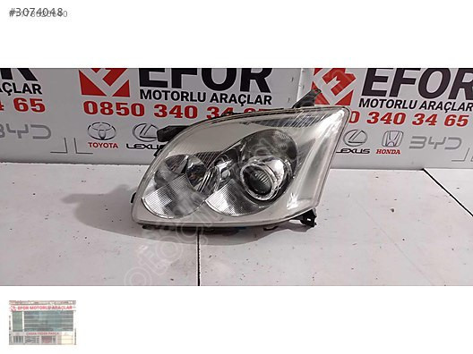 TOYOTA AVENSİS ZENON SOL FAR ÇIKMA ORJİNAL YEDEK PARÇA 03-06