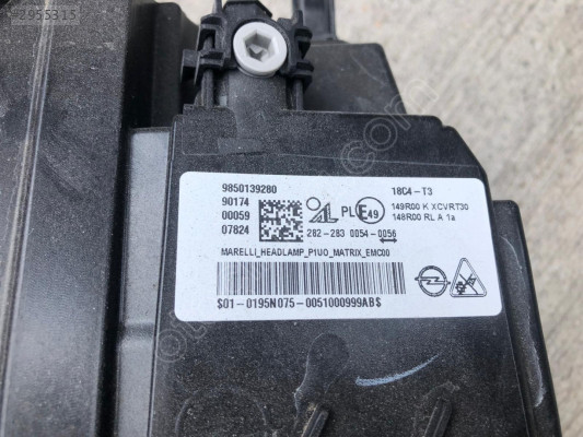 OPEL GRANDLAND X SAĞ FAR ILÜX HYBRİD 9850139280