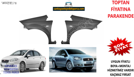 FİAT LİNEA SAĞ/SOL ÖN ÇAMURLUK ADET FİYAT 51926109/52063463