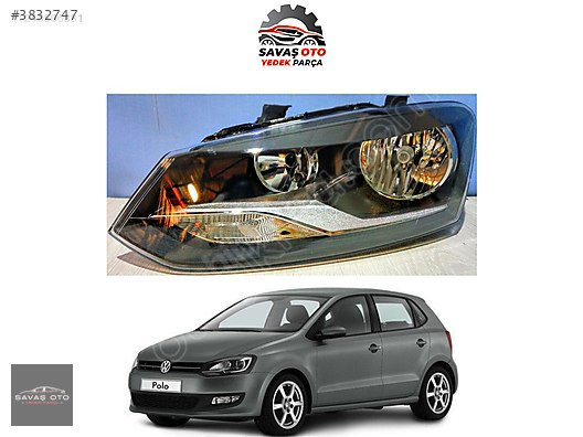 POLO ÖN FAR SAĞ SOL 2010 2011 2012 2013 2014 2015 / SİYAH - KROM