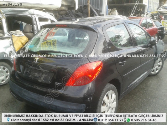 peugeot 207 çıkma komple arka