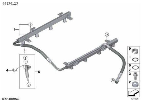 BMW ÇIKMA E60 E65 N62 ENJEKTÖR KÜTÜĞÜ 13537506923 7506923