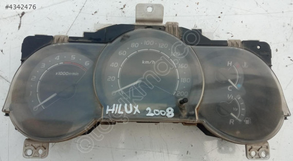toyota hilux 2008 4x2 gösterge/km saati (son fiyat)