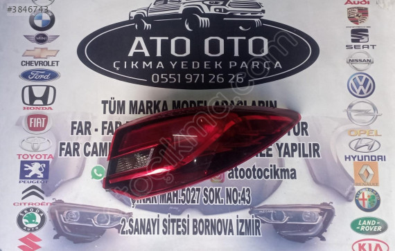 OPEL ASTRA J ORJINA ÇIKMA SAĞ STOP