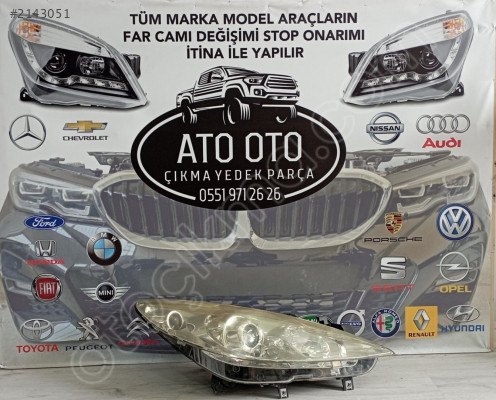 PEUGEOT 207 ORJINAL ÇIKMA SAĞ FAR