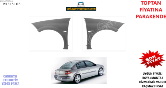 RENAULT MEGANE 2 ÖN ÇAMURLUK SOL/SAĞ SIFIR ADET FİYAT 7701477187