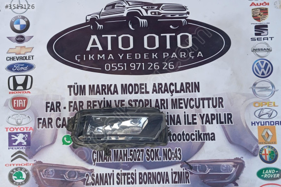 VOLKSWAGEN CADDY 2015 2017 SAĞ SİS FARI  ORJİNAL ÇIKMA