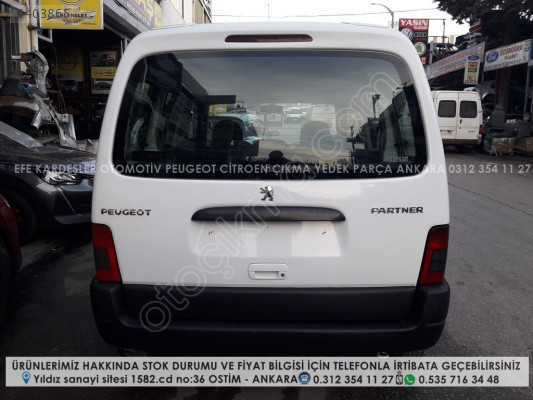 PEUGEOT PARTNER ÇIKMA DOLU BAGAJ KAPAĞI