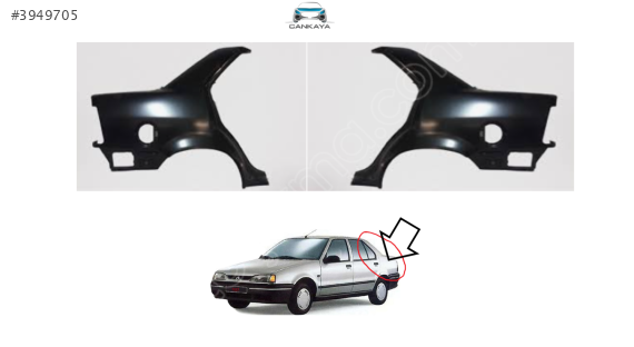 RENAULT 19 SEDAN ARKA ÇAMURLUK SAĞ/SOL SIFIR (ADET FİYAT)
