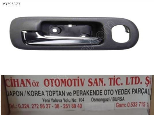 HONDA CIVIC İÇ KAPI KOLU SOL 2001-2006 72161-S5A-A21ZA YS