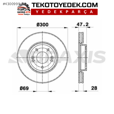 IX35 10 SONATA 05 TUCSON 08 300M ÖN DİSK TAKIM / BRAXİS ORJ