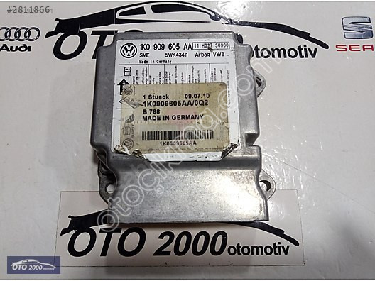 1K0909605AA VOLKSWAGEN GOLF5 - SKODA OCTAVİA AİRBAG BEYNİ