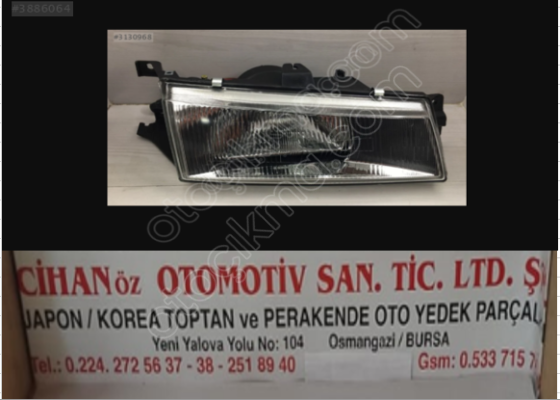 HYUNDAİ EXCEL SAĞ-SOL ÖN FAR 1992-1994 92102-101 24300.....