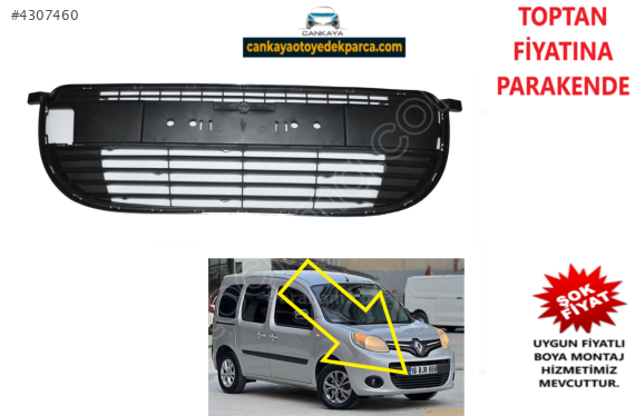 KANGOO IV ÖN TAMPON IZGARASI (PLAKALIKLI) 2012- SIFIR  622549985
