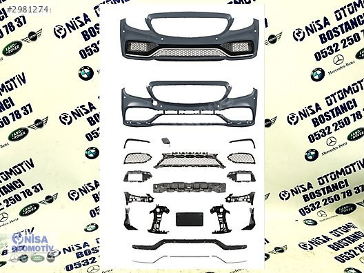 W205 C SERİSİ İÇİN C63 GÖRÜNÜM ÖN TAMPON PANJUR (SILVER TRIM)-GT