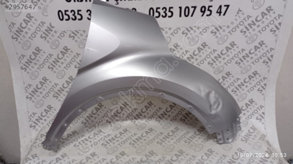 TOYOTA C-HR 2016 2023 SAĞ ÖN ÇAMURLUJK ÇIKMA ORJİNAL