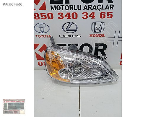 HONDA CİVİC SIFIR SAĞ FAR 01-03