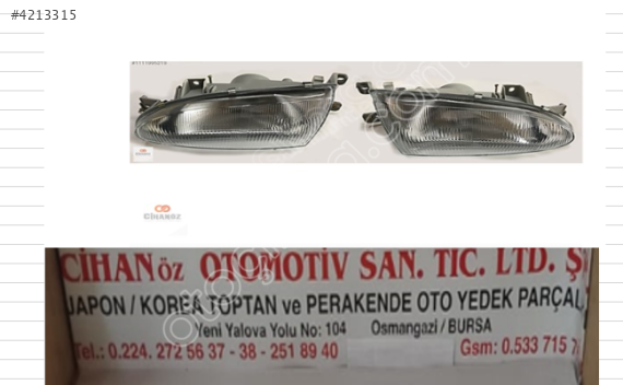 Hyundai Accent Far 1995 1997 - Sağ Sol - Adet Fiyat