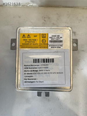 BMW 5 SERİSİ XENON FAR BEYNİ ORJİNAL ÇIKMA PARÇA
