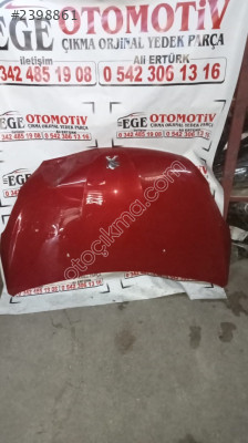 PEUGEOT 208 KIRMIZI MOTOR KAPUTU ORJİNAL LOKALLİK