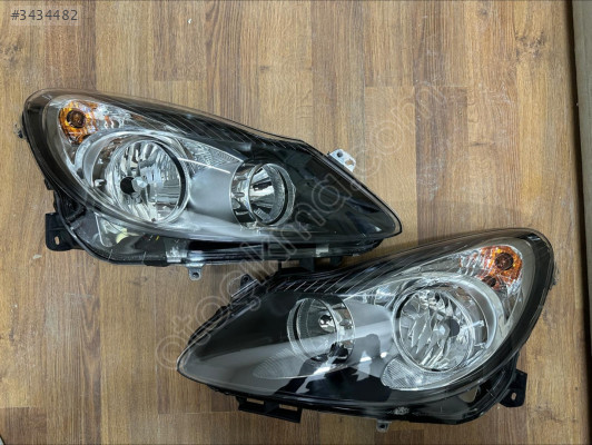 Opel Corsa D Sağ Sol Far Lambası Füme Motorlu Tip 2007-2010