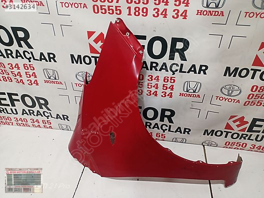 TOYOTA YARİS SAĞ ÖN ÇAMURLUK ÇIKMA ORİJİNAL PARÇA 2006-2011