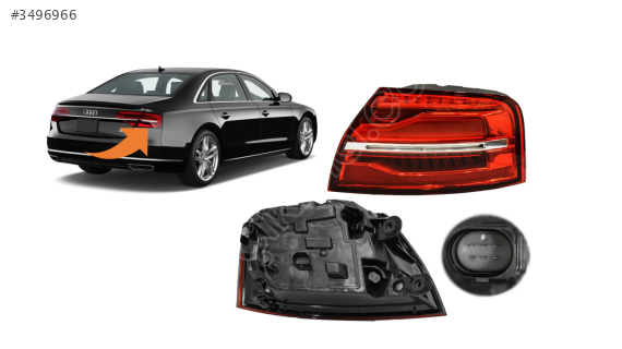 4H0945096K AUDI A8 2014 SAĞ DIŞ STOP LAMBASI ORJ