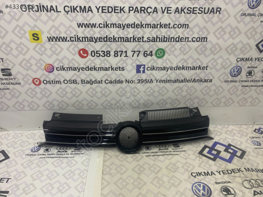 Golf 6 Ön Panjur Kromlu Siyah Armasız OEM 5K0853651 (2008)