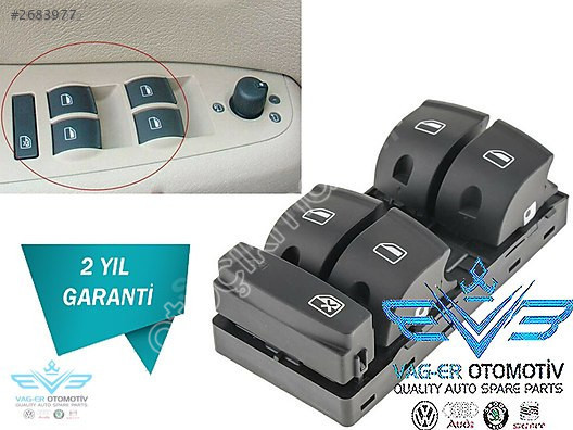 AUDİ A4 B7 2005-2008 ÖN SOL CAM AÇMA KAPAMA DÜĞMESİ 8E095985