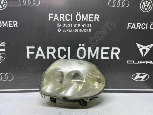 RENAULT CLİO 2 98-01 SOL ÖN FAR ORJİNAL MERCEKLİ