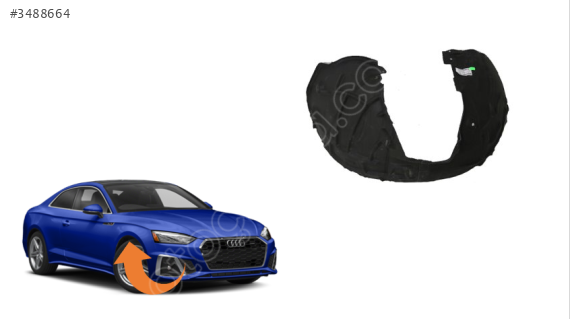 8W6821172C AUDI A5 2017+ ÇAMURLUK DAVLUMBAZI SAĞ ÖN