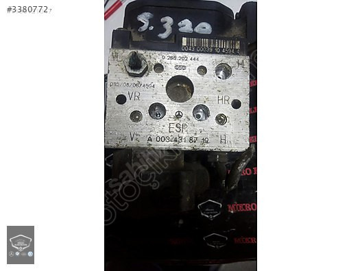 Mercedes W220 S Serisi A0044314612 Bosch 0265202444 ABS Beyni