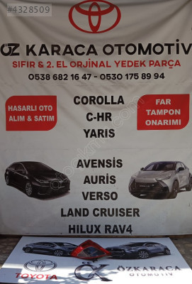 2013-2018 TOYOTA YARİS ÇIKMA ORİJİNAL STOP