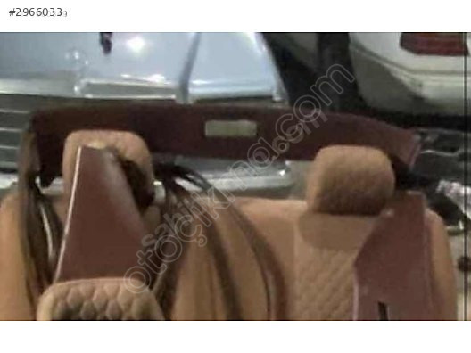 MERCEDES W126 1.SERİ ORJ. ARKA TAVAN KARTONU BORDO RENK TEMİZ