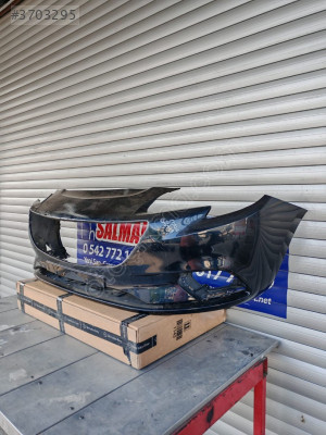 OPEL CORSA 2014-2019 SIYAH-GRI ÖN TAMPON-DÜZCE ÇIKMA