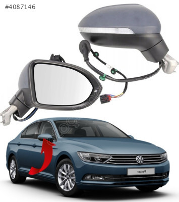 3G1857508DB VW PASSAT 15-22 SAĞ KOMPLE AYNA 8 PİN KATLANMAZ