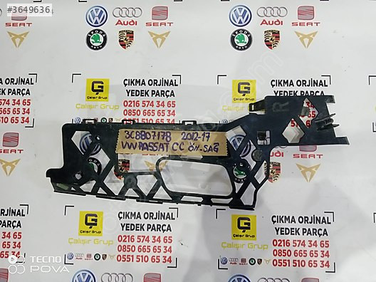 VOLKSWAGEN PASSAT 2012-2017 ÖN TAMPON SAĞ İÇ BRAKETİ OEM 3c88071