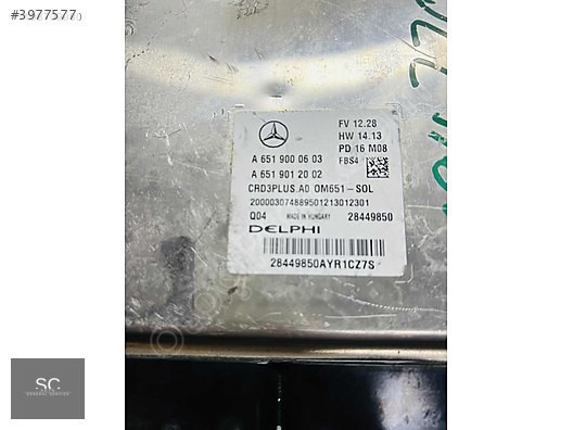 MERCEDES C CLASS A6519000603 A6519012002 28449850 CRD3PLUS.A0