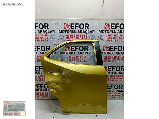 TOYOTA YARİS SAĞ ARKA KAPI ÇIKMA ORJİNAL YEDEK PARÇA 23-24 MODEL
