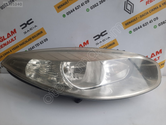 Fluence 2009-2012 Orijinal Çıkma Merceksiz Sağ Far 260102323R