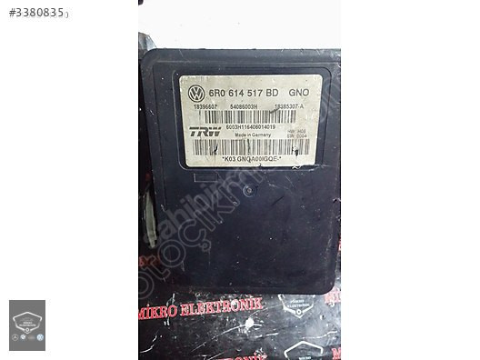 6R0614517BD VW SEAT TOLEDO SKODA RAPİD FABİA ABS BEYNİ